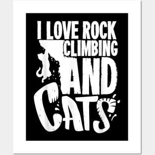 Funny Rock Climbing Gift For A Cat Lover Posters and Art